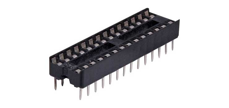 28 Pin (0.3") DIL Tinned IC Socket