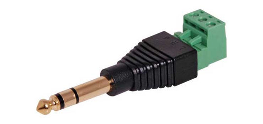 6.35mm Stereo Jack Plug With Screw Terminals