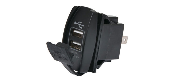 Dual USB Dash Mount 3.1A Charging Socket