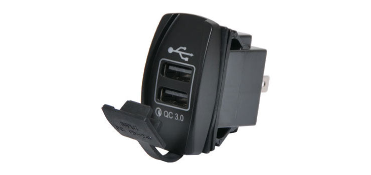 Dual USB Dash Mount QC3.0 3.1A Charging Socket