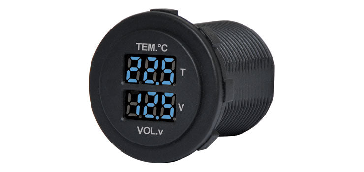 Panel Mount Volt Meter & Thermometer