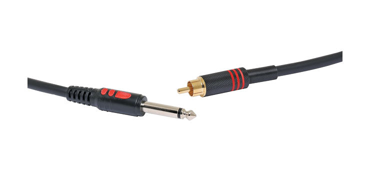 1m 6.35mm TS Jack to RCA Male Microphone Cable