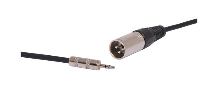 XLR Male To Stereo 3.5mm Plug 1m