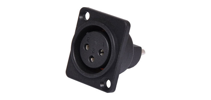 3 Pin IP54 Female Chassis Mount XLR Connector