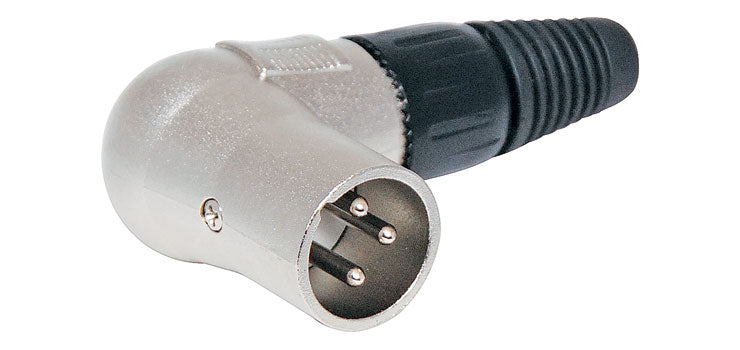 3 Pin Male 90° XLR Line Connector