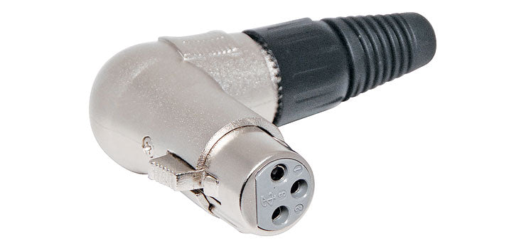 3 Pin Female 90° XLR Line Connector