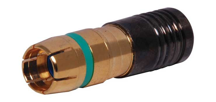 Green RG59 Compression Crimp RCA