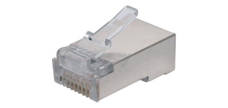 8P8C RJ45 Modular Plug Cat5e Shielded (Suit Solid Cable)