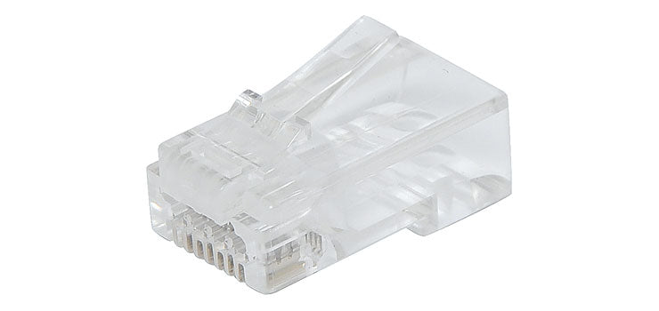 8P8C RJ45 Modular Plug Cat6a Through Hole (Suit Solid Cable)