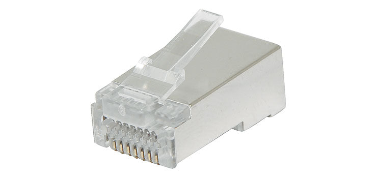 8P8C Shielded Modular Plug Cat6 Through Hole (Suit Solid Cable)