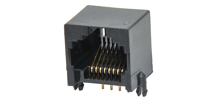 8P8C RJ45 Modular Socket Low Profile PCB Mount