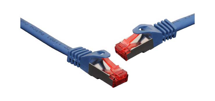 Blue 3m Cat6a SSTP Ethernet Patch Cable