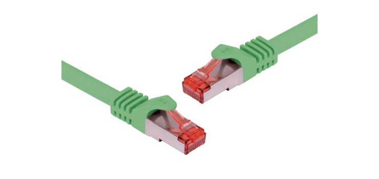 Green 5m Cat6a SSTP Ethernet Patch Cable