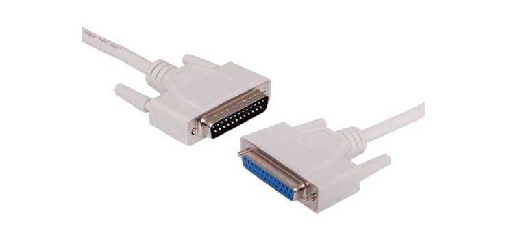 1.8m DB25 Male to DB25 Female Serial / Modem Cable