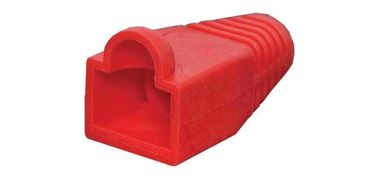 Red Modular Patch Lead Caps RJ45 Pk-10