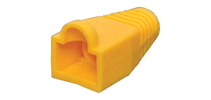 Yellow Modular Patch Lead Caps RJ45 Pk-10