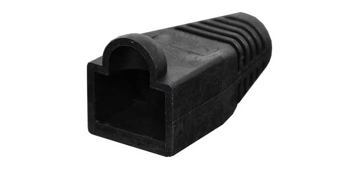 Black Modular Patch Lead Caps RJ45 Pk100