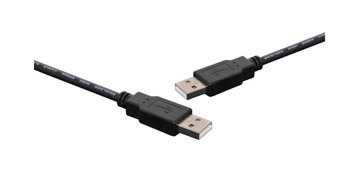 3m A Male to A Male USB 2.0 Cable Black