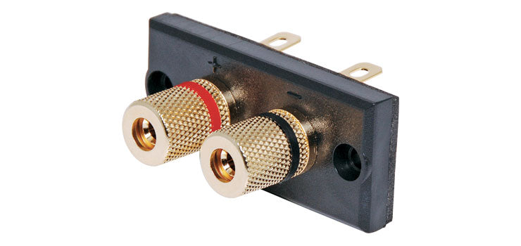 2 Way Speaker Terminal Binding Post Gold