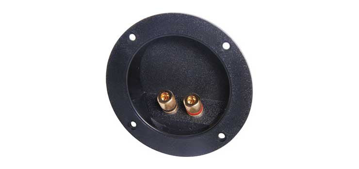 2 Way Speaker Terminal Binding Post Gold Round