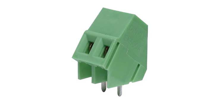 2 Way 5mm 45 Deg. PCB Mount Terminal Block