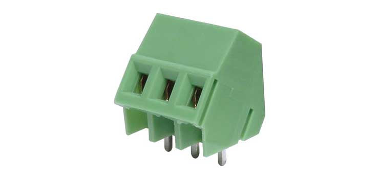 3 Way 5mm 45 Deg. PCB Mount Terminal Block