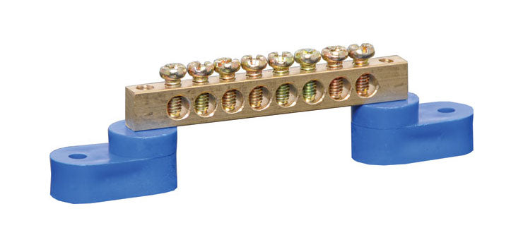 8 Way Machined Brass Busbar