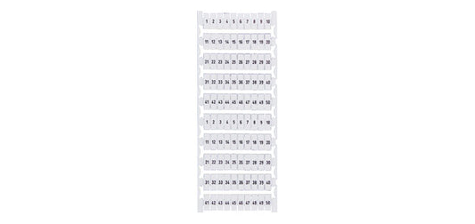 DIN Rail Labels 1-50 Suit 35A Terminals