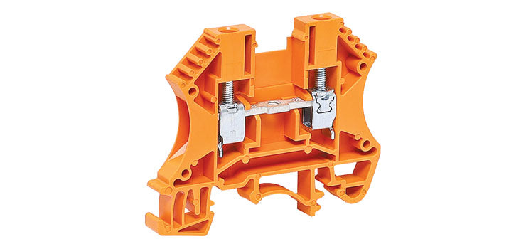 35A 4mm Orange DIN Rail Terminal