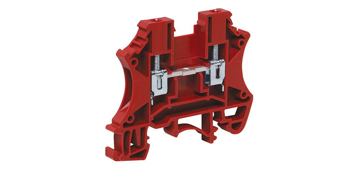 25A 2.5mm Red DIN Rail Terminal