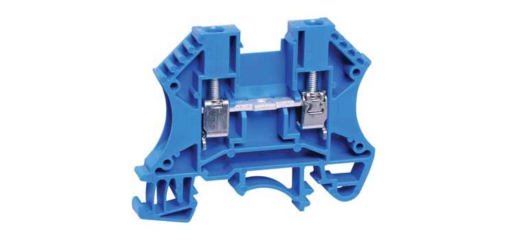 35A 4mm Blue DIN Rail Terminal