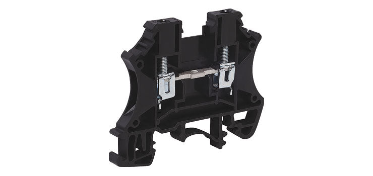 25A 2.5mm Black DIN Rail Terminal