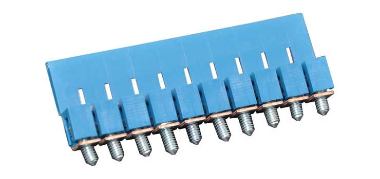 Blue Shorting Link For 25A DIN Rail Terminals