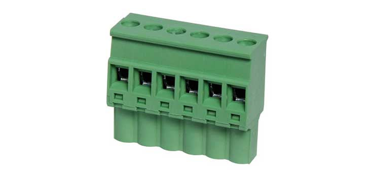 6 Way 5.08mm Vert. Pluggable Terminal Plug