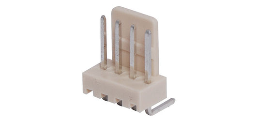4 Way 2.54mm 90 Deg. PCB Mount Pin Header