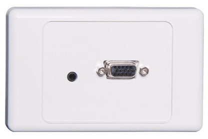 VGA + 3.5mm audio Wallplate Dual Cover - Plug Connections