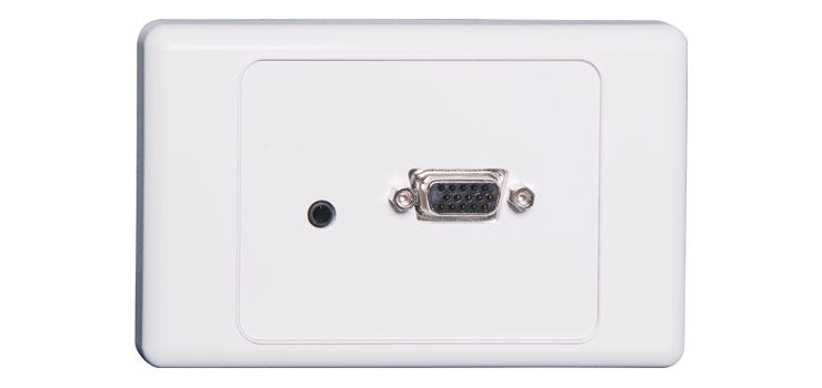 VGA + 3.5mm audio Wallplate Dual Cover - Plug Connections