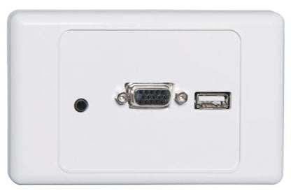 VGA Wallplate Dual Cover - Vertical Plug Connect