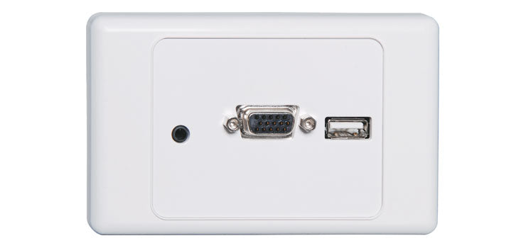 VGA Wallplate Dual Cover - Vertical Plug Connect