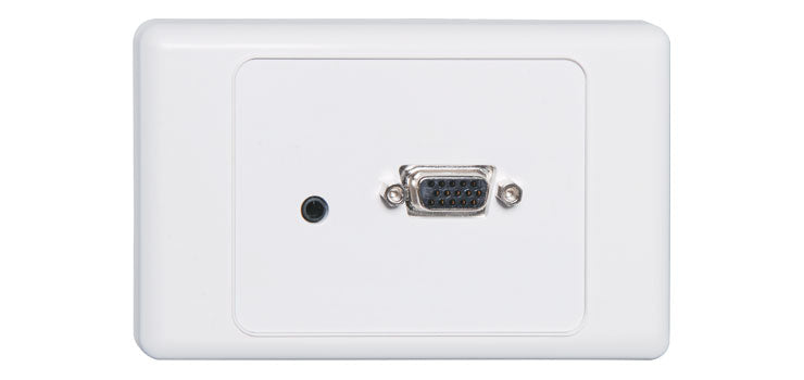 VGA 3.5mm Wallplate Dual Cover - Fly Leads