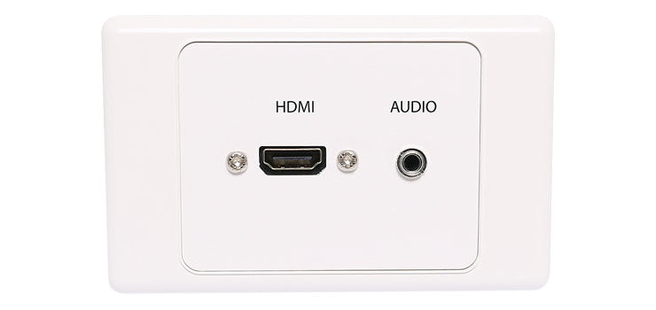 HDMI 3.5mm Single Wallplate Dual Cover with Flyleads