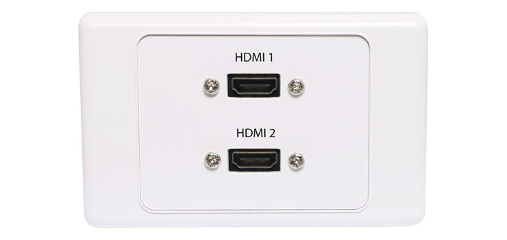 HDMI Dual Wallplate Dual Cover with Flyleads