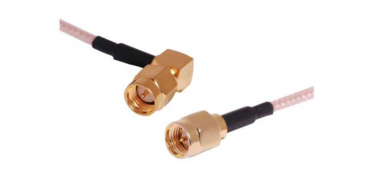 1m SMA Male to SMA Right Angle Male RG316 Cable