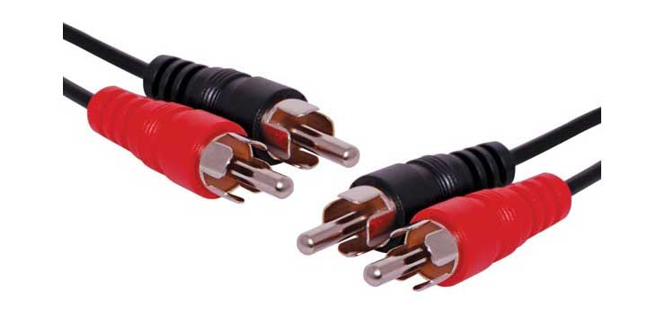 5m Dual RCA Male to Dual RCA Male Cable