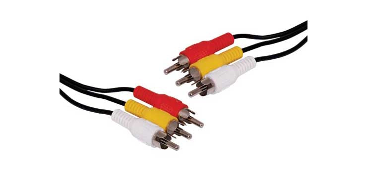 3m 3 RCA Male to 3 RCA Male Composite Cable