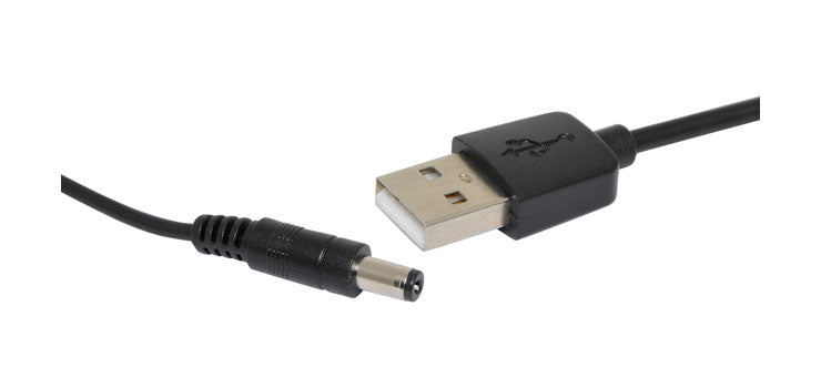 USB Type A Male To 2.1mm DC Plug 1m