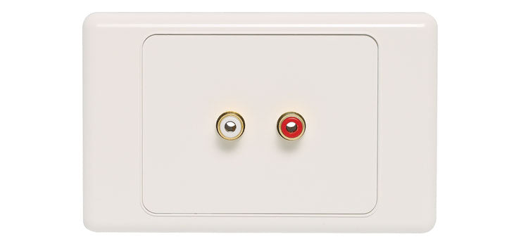 2 x RCA Dual Cover Wallplate