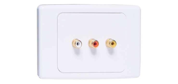 3 x RCA Clipsal 2000 Wallplate