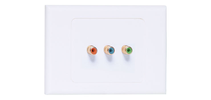 3 x RCA Component Economy Wallplate