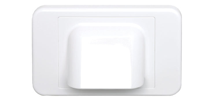 White Shovel Nose Wallplate